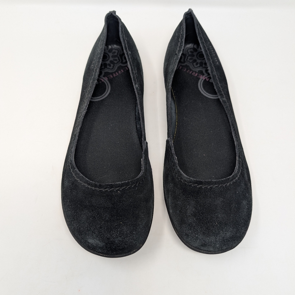 Merrrell Black Suede Ballet Flats Comfort Size 9